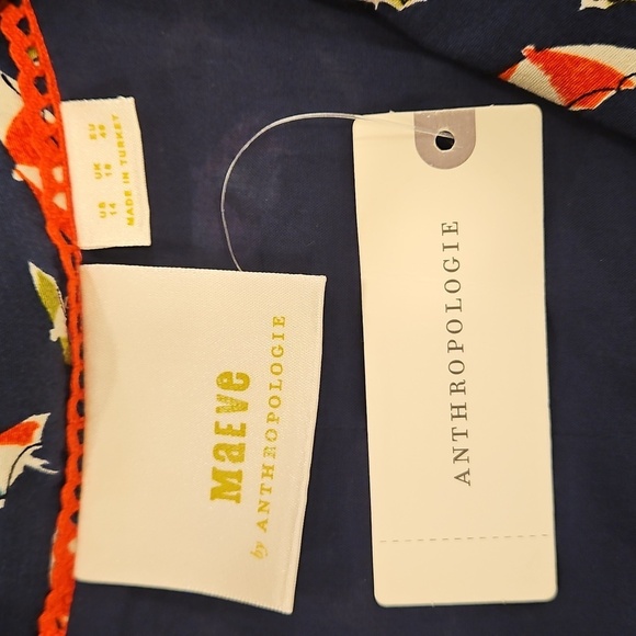 💕ANTHROPOLOGIE MAEVE💕 Catherine Shirtdress ~ Beach Umbrella Print 14 NWT - Picture 15 of 16